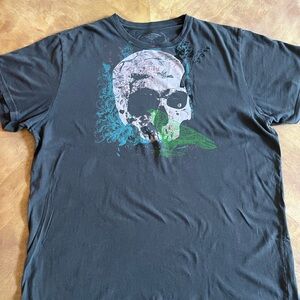 GAP Vintage Dark Grey Skull Graphic Tee – Men’s Size XL